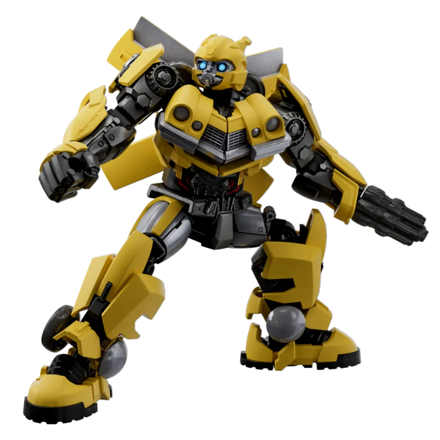 transformers rise of the beasts bumblebee in Classic Class with golden details - beast mode bumblebee toy