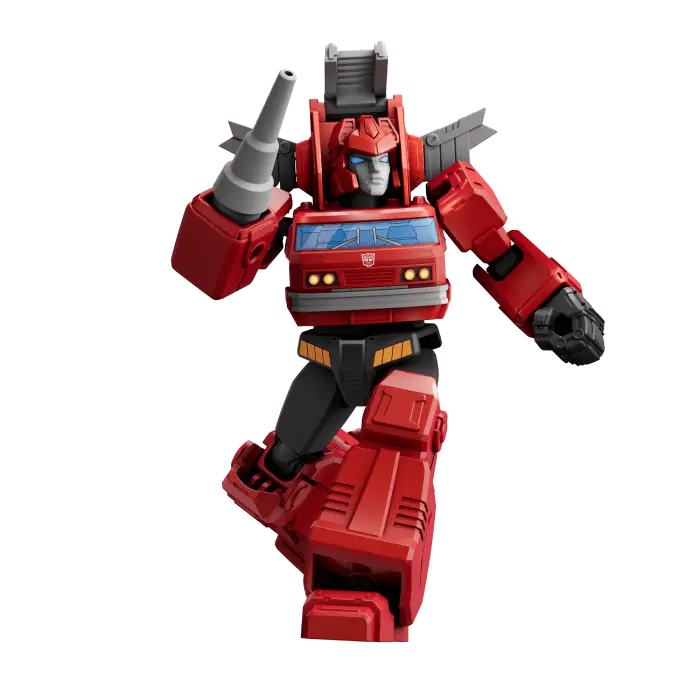 Inferno figure from Transformers Galaxy Version 02, featuring dynamic pose and intricate details.