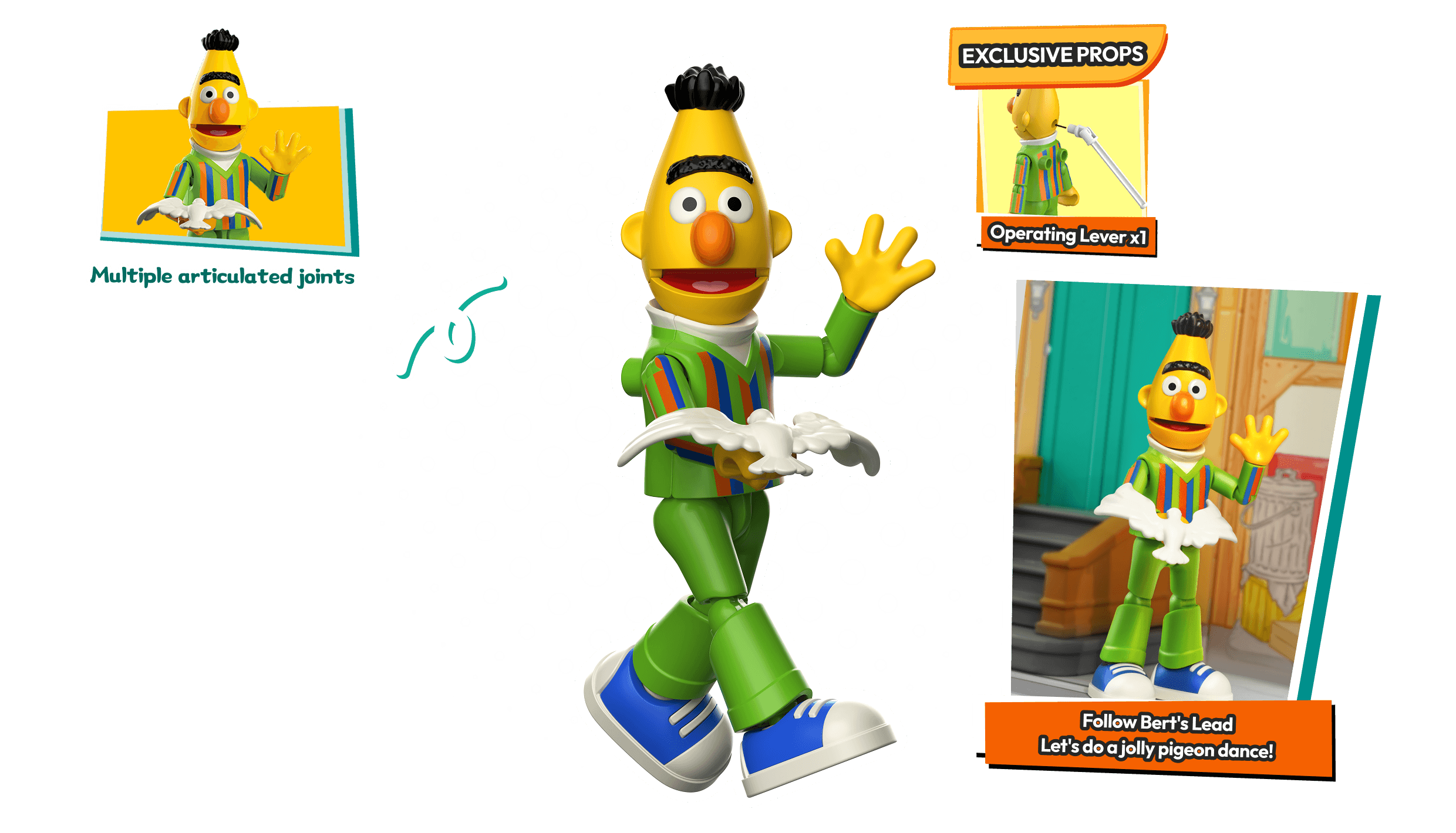 Follow Bert's Lead! Let's do a jolly pigeon dance!