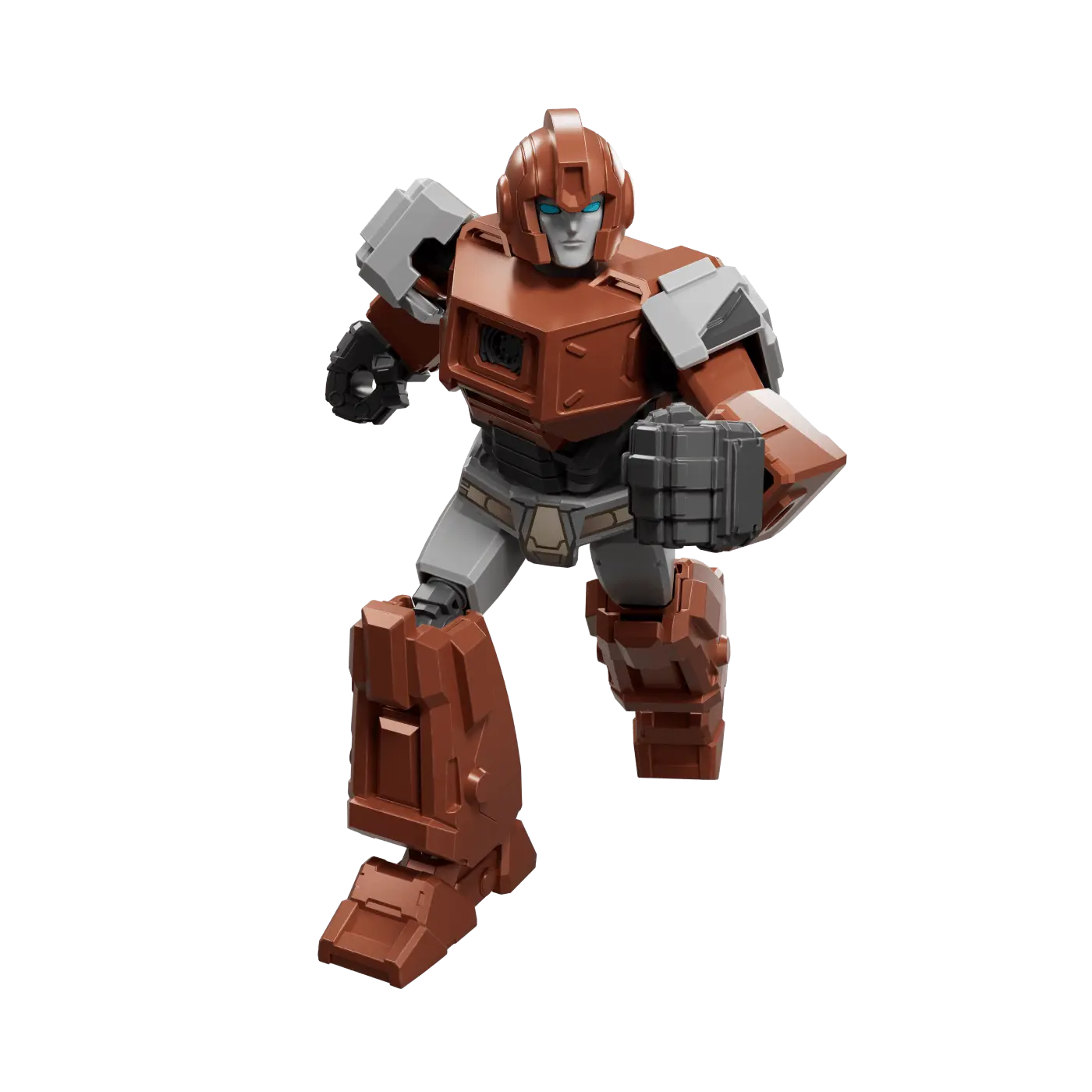 Galaxy Version Ironhide figure in action stance, ready for battle with weapon in hand