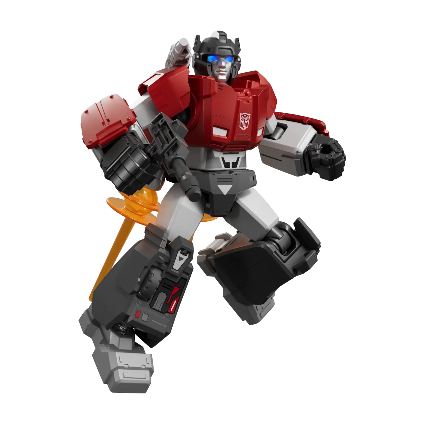 Sideswipe figure from the Blokees Transformers lineup with articulated joints and sleek design.