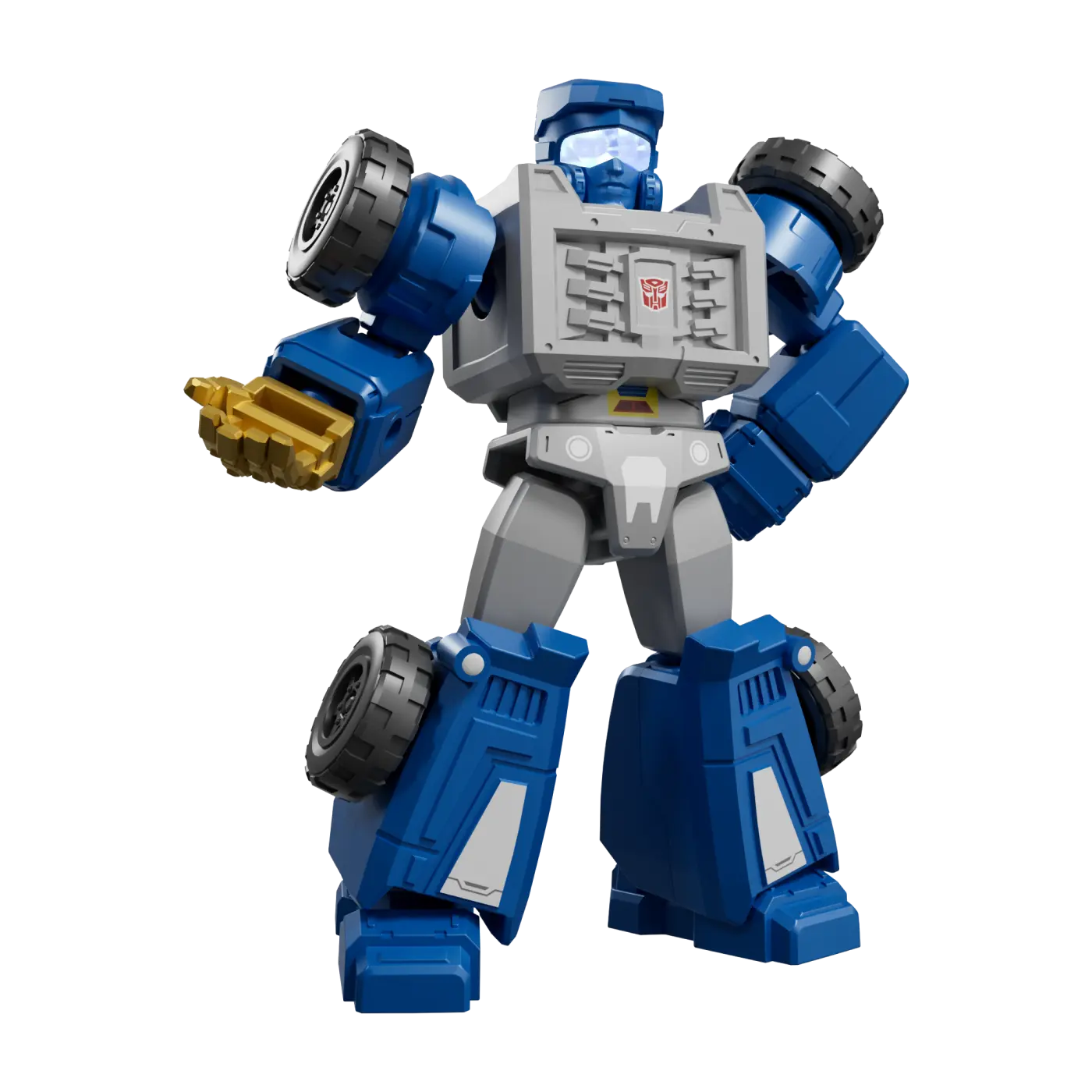 Beachcomber figure with a rugged off-road mode and glowing effect from Blokees Shining series.