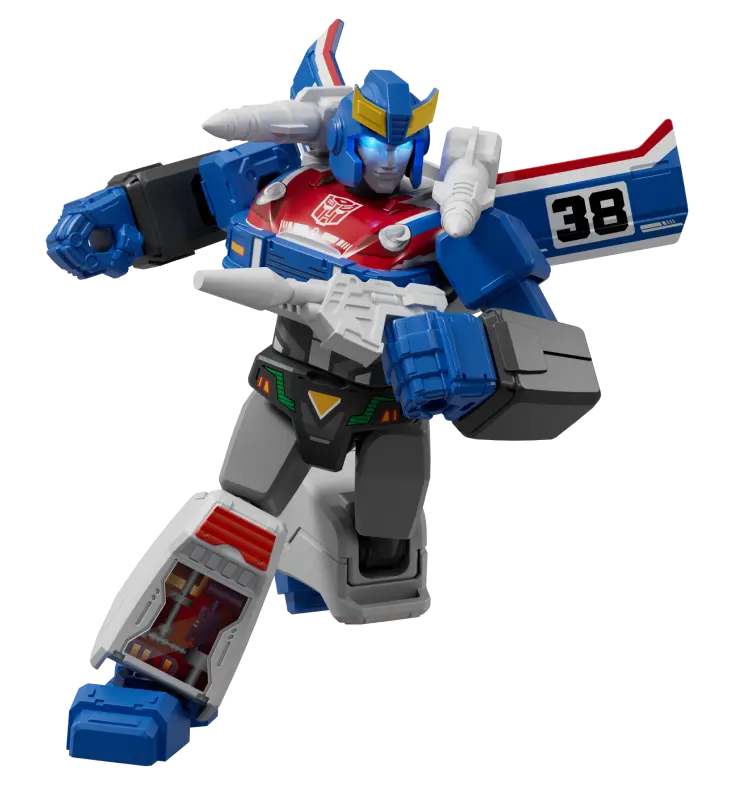 Smokescreen character representation from the Transformers Galaxy series.