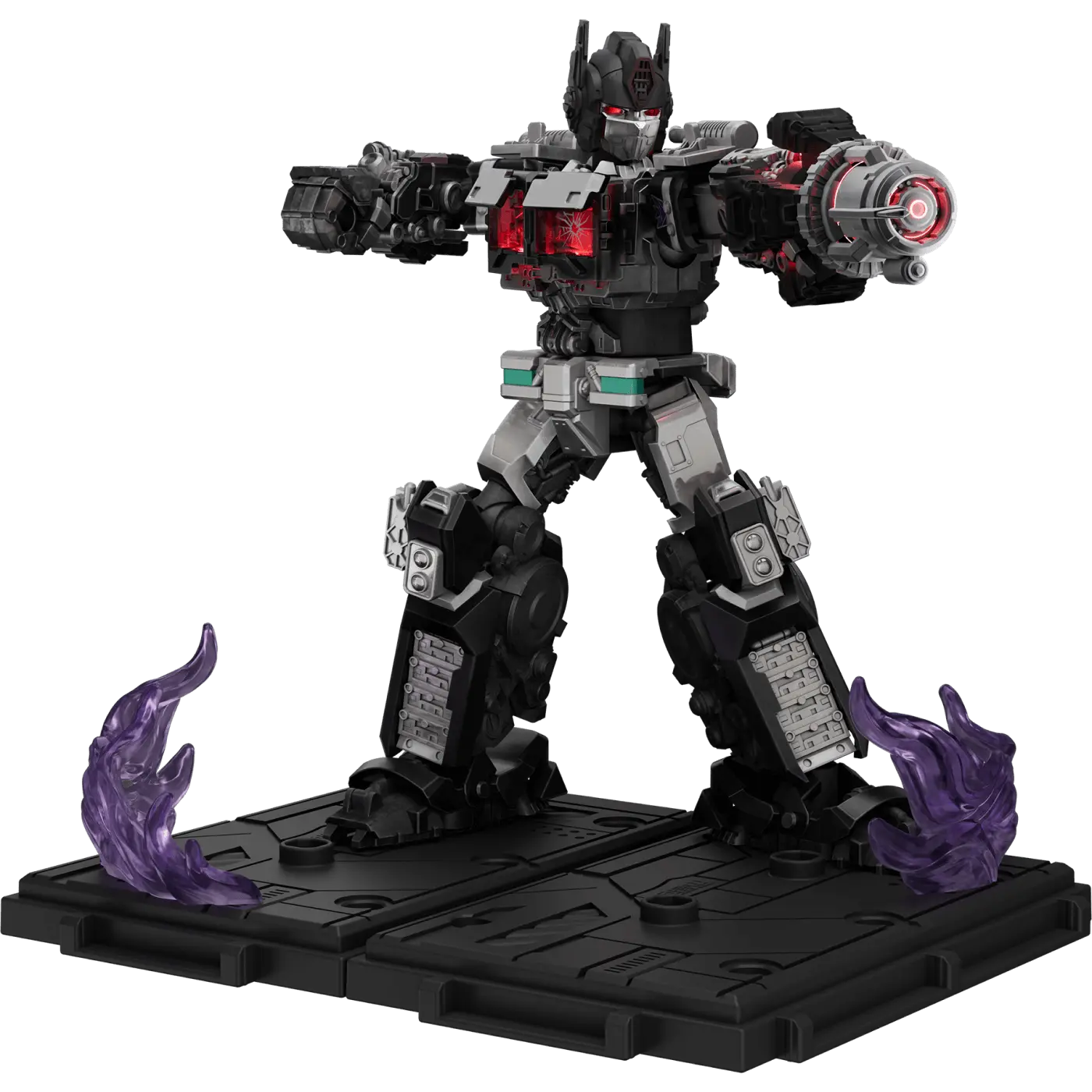Fully assembled Nemesis Prime character showcasing 20 movable joints, Making Optimus prime's opponent