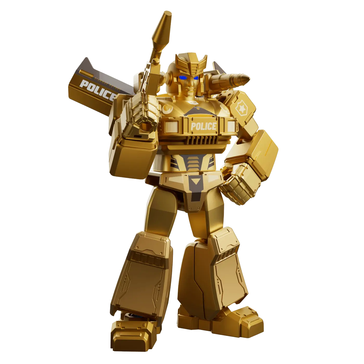 Prowl Golden action figure, police-themed, from Blokees Transformers