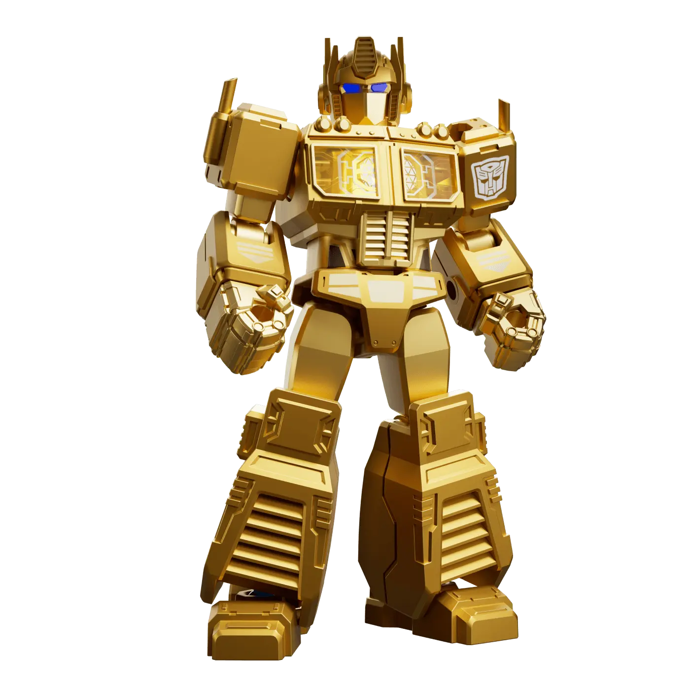 Optimus Prime Golden Lagoon figure with premium metallic finish