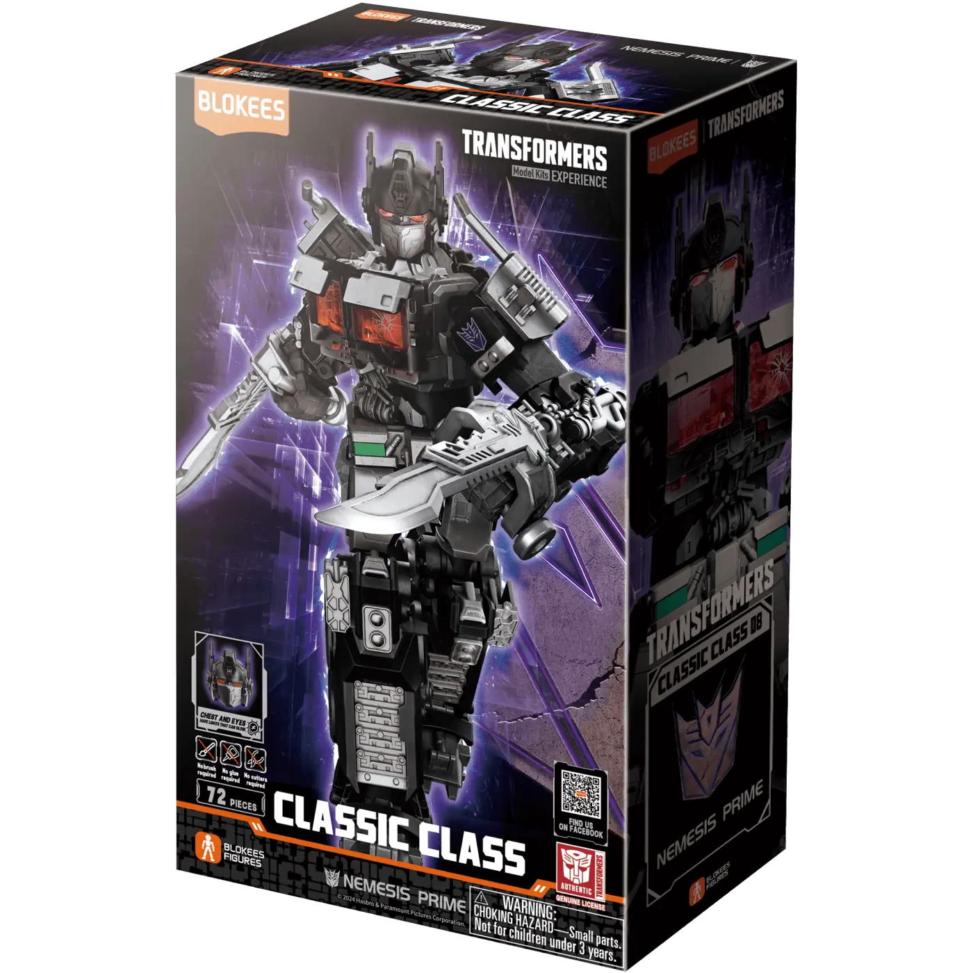 Black Nemesis Prime model kit make with no glue or tools required, optimus smashed nemesis character