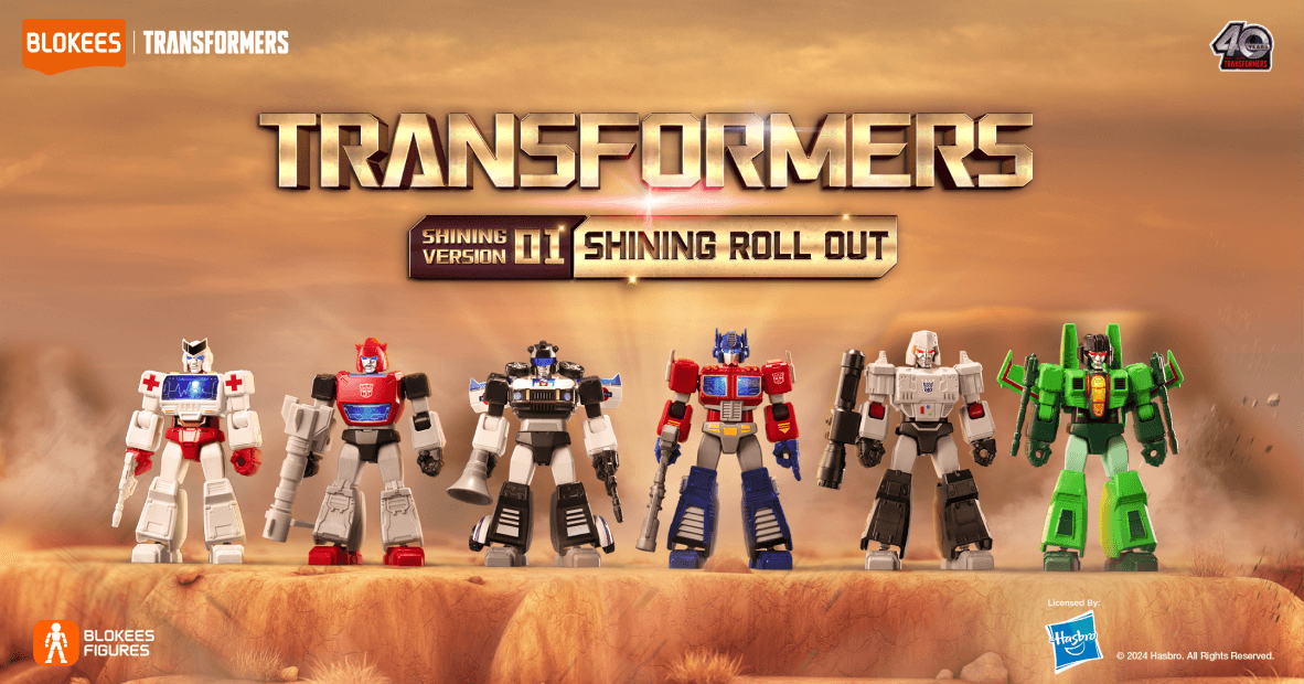 Transformers characters showcasing rich movable joints and poses together.