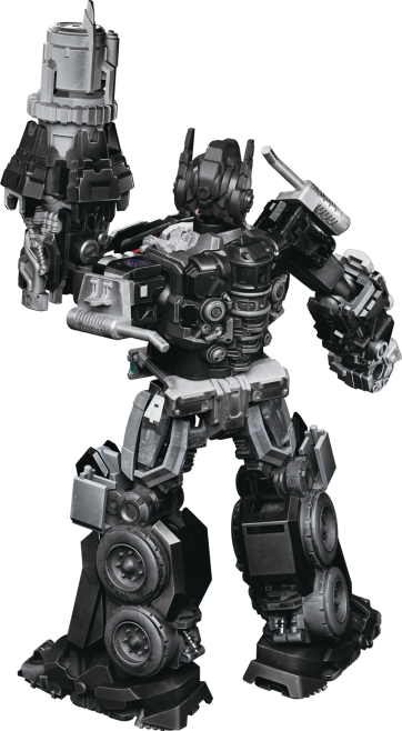 Enter the characters, Make robot toy - Nemesis Prime. Silas desperately jumped back into the chair wirth energon axe