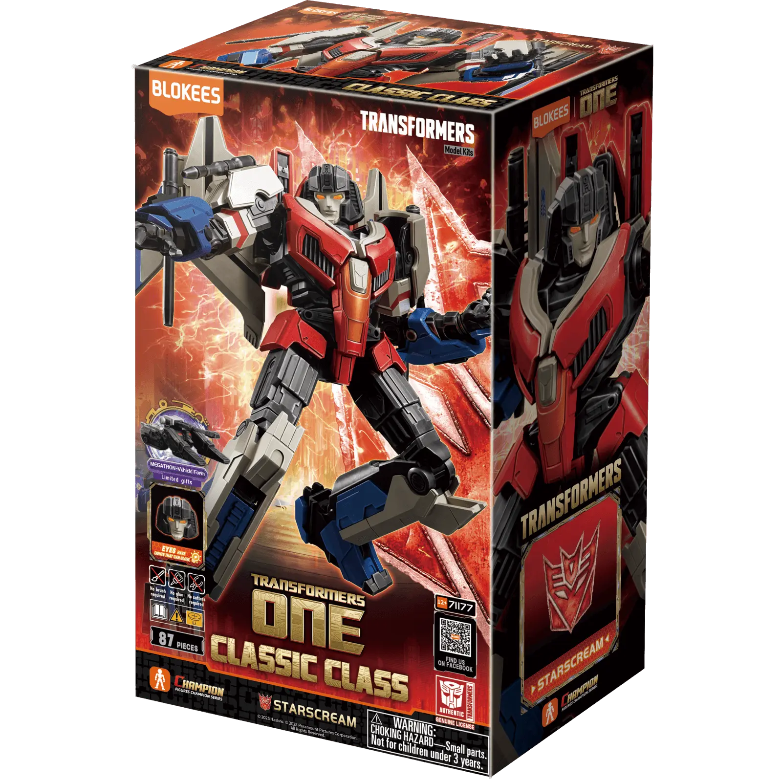 Starscream appeared before the Autobots. Starscream reported back to the Decepticons by radio.