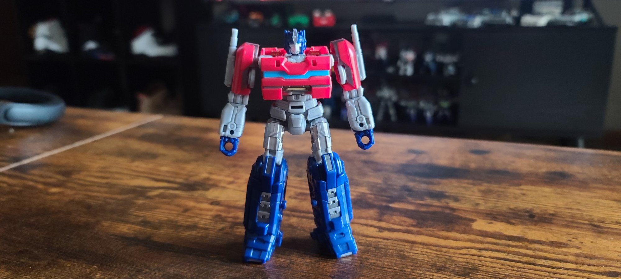 Optimus-Prime-Toy-Setup-From-Orion-to-2007-in-One-Shelf Blokees