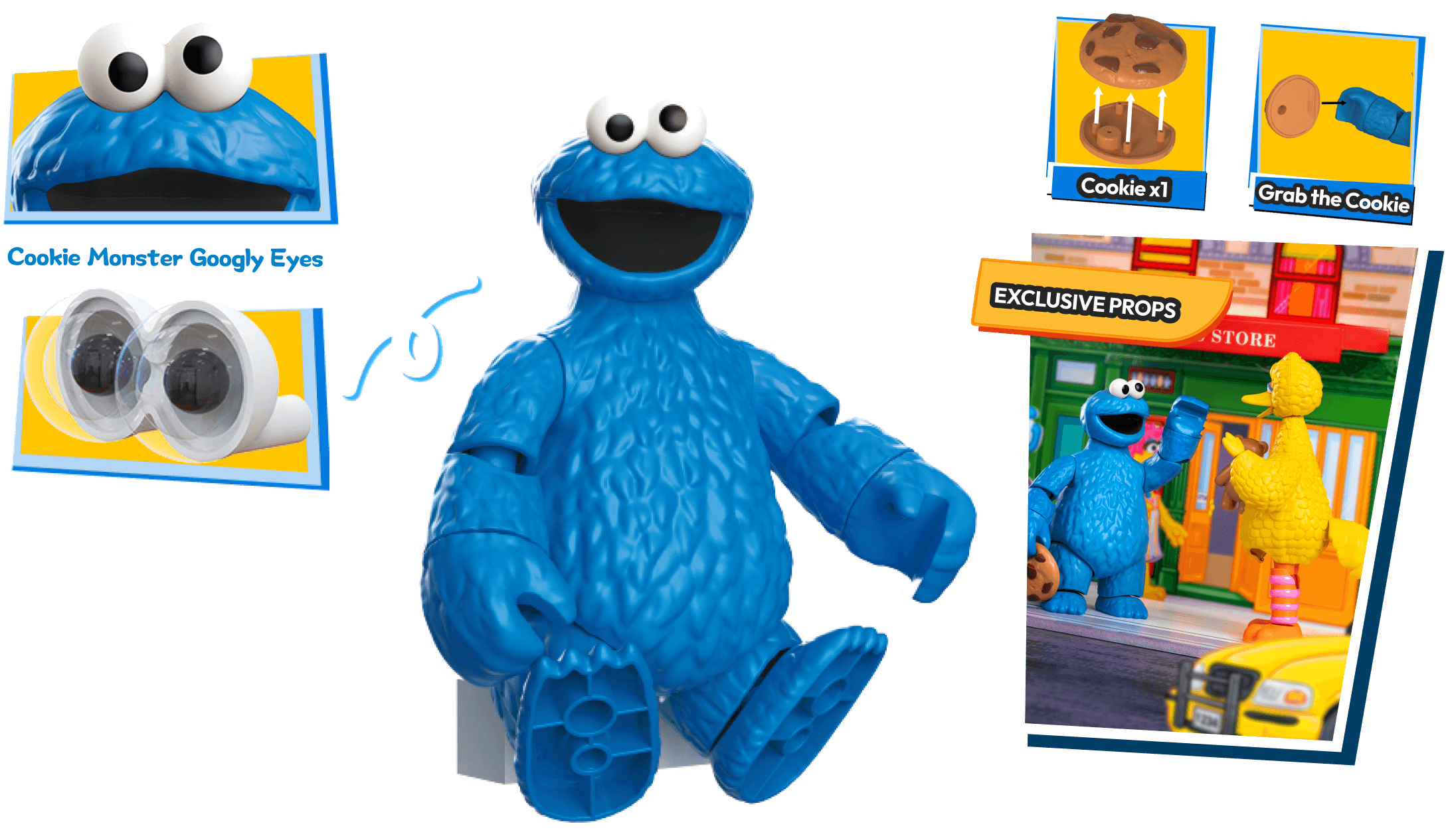 Cookie Monster Googly Eyes, EXCLUSIVE PROPS