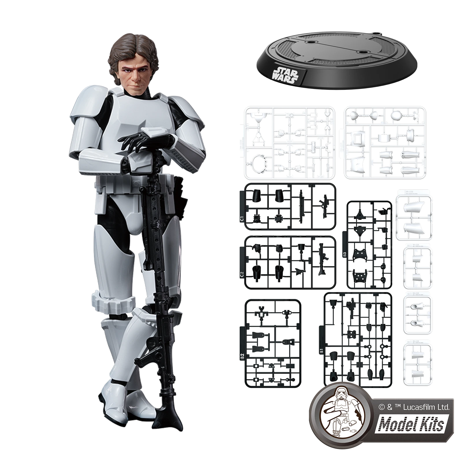 Star Wars: A New Hope™ Champion Class 03 HAN SOLO Stormtrooper Disguise Version Model Kits | Blokees