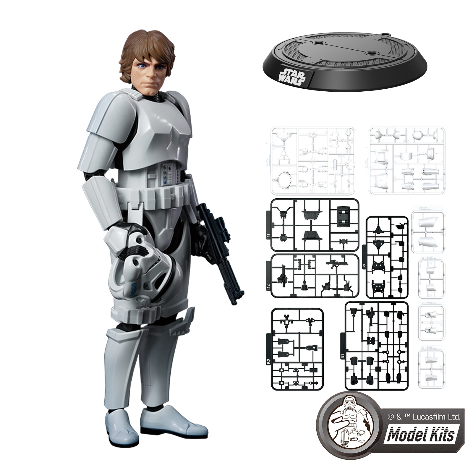 Star Wars: A New Hope™ Champion Class 04 Luke Skywalker Stormtrooper Disguise Version Model Kits | Blokees