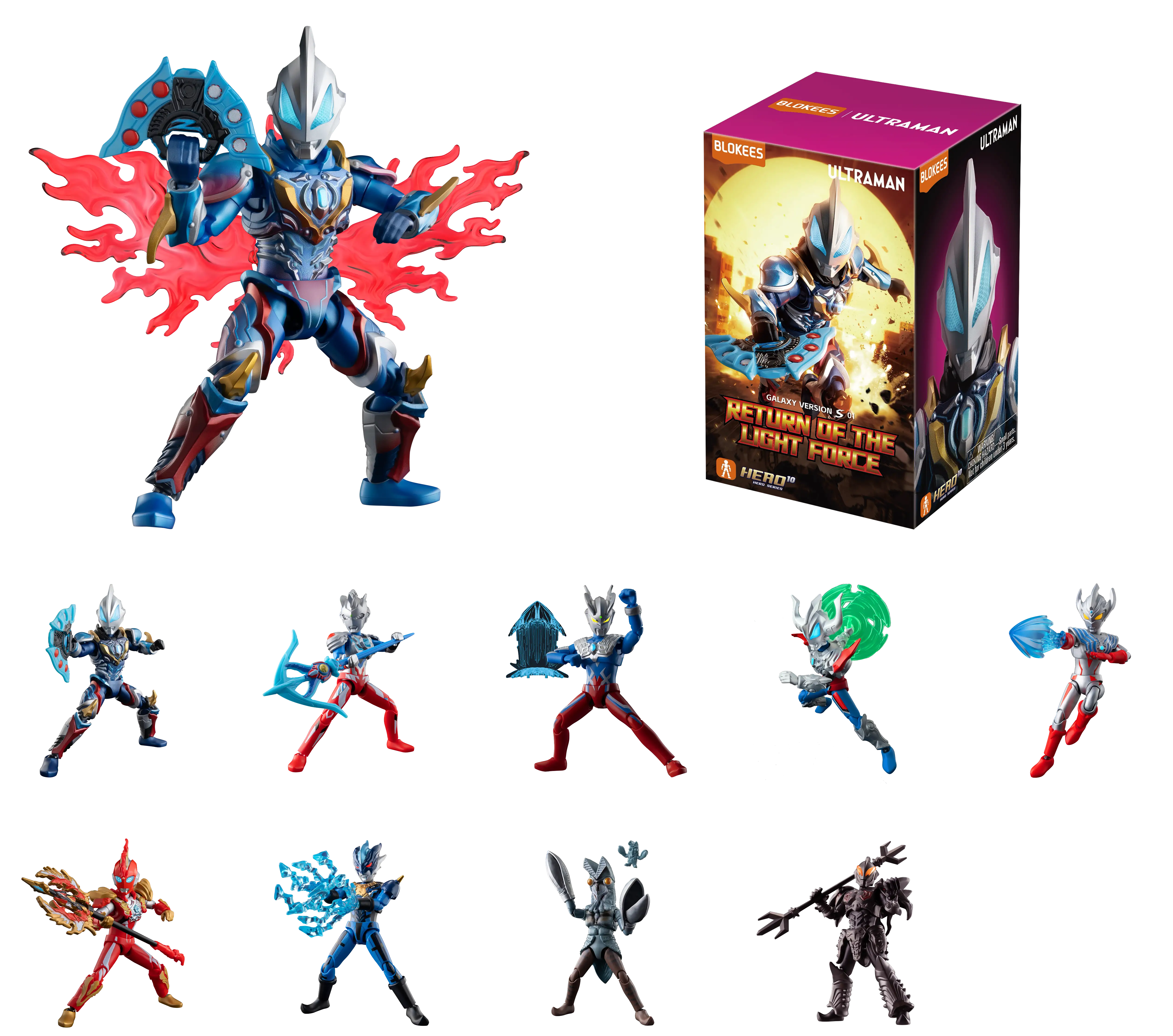 Blokees Ultraman Galaxy Version S 01 Return of the Light Force