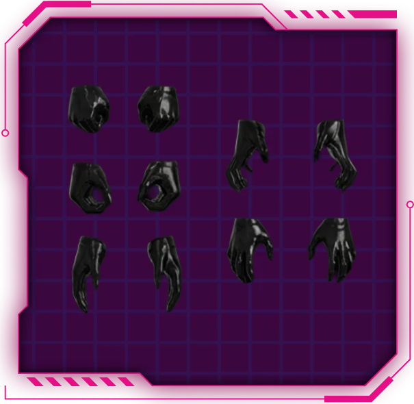 Interchangeable Hands
