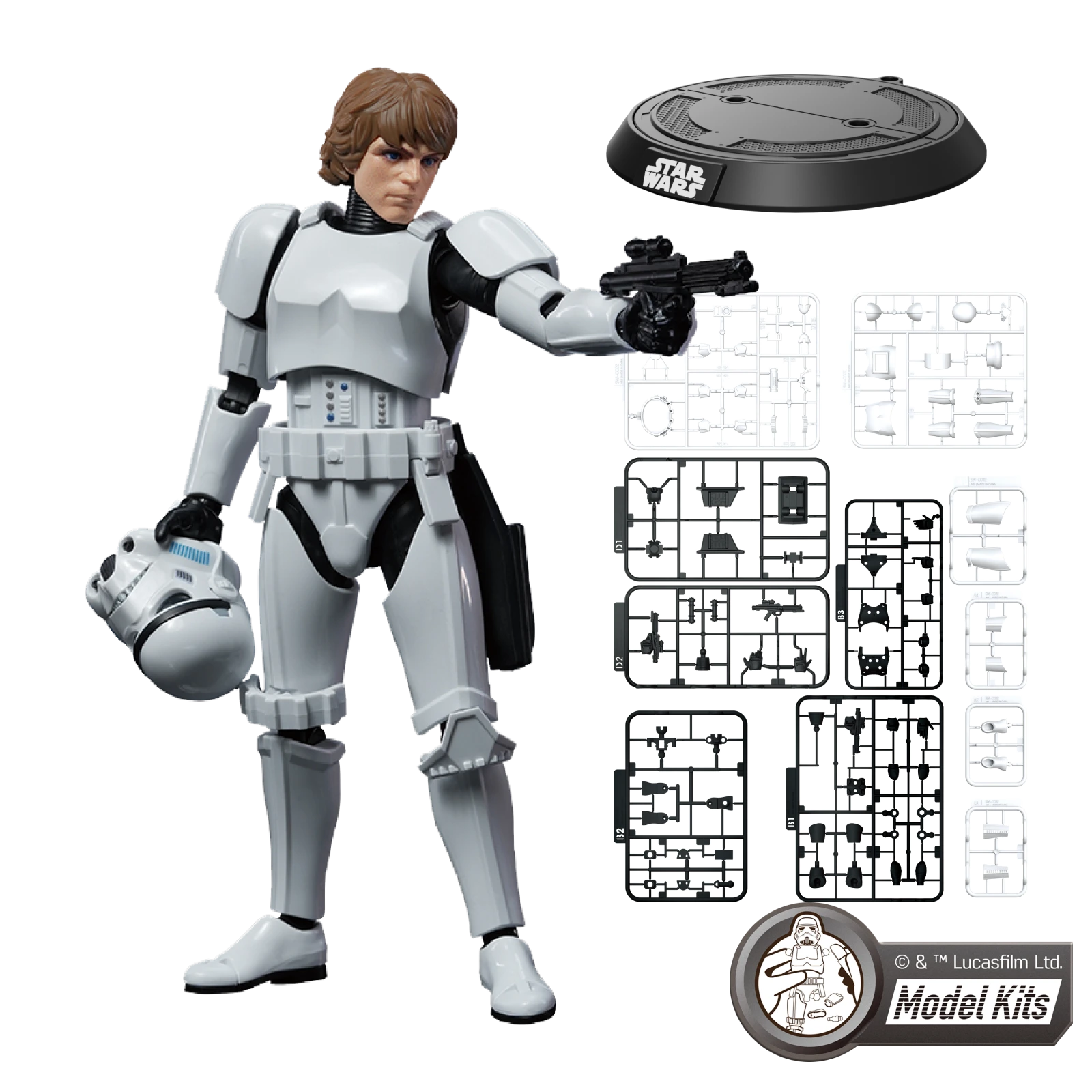 Star Wars: A New Hope™ Champion Class 04 Luke Skywalker Stormtrooper Disguise Version Model Kits | Blokees