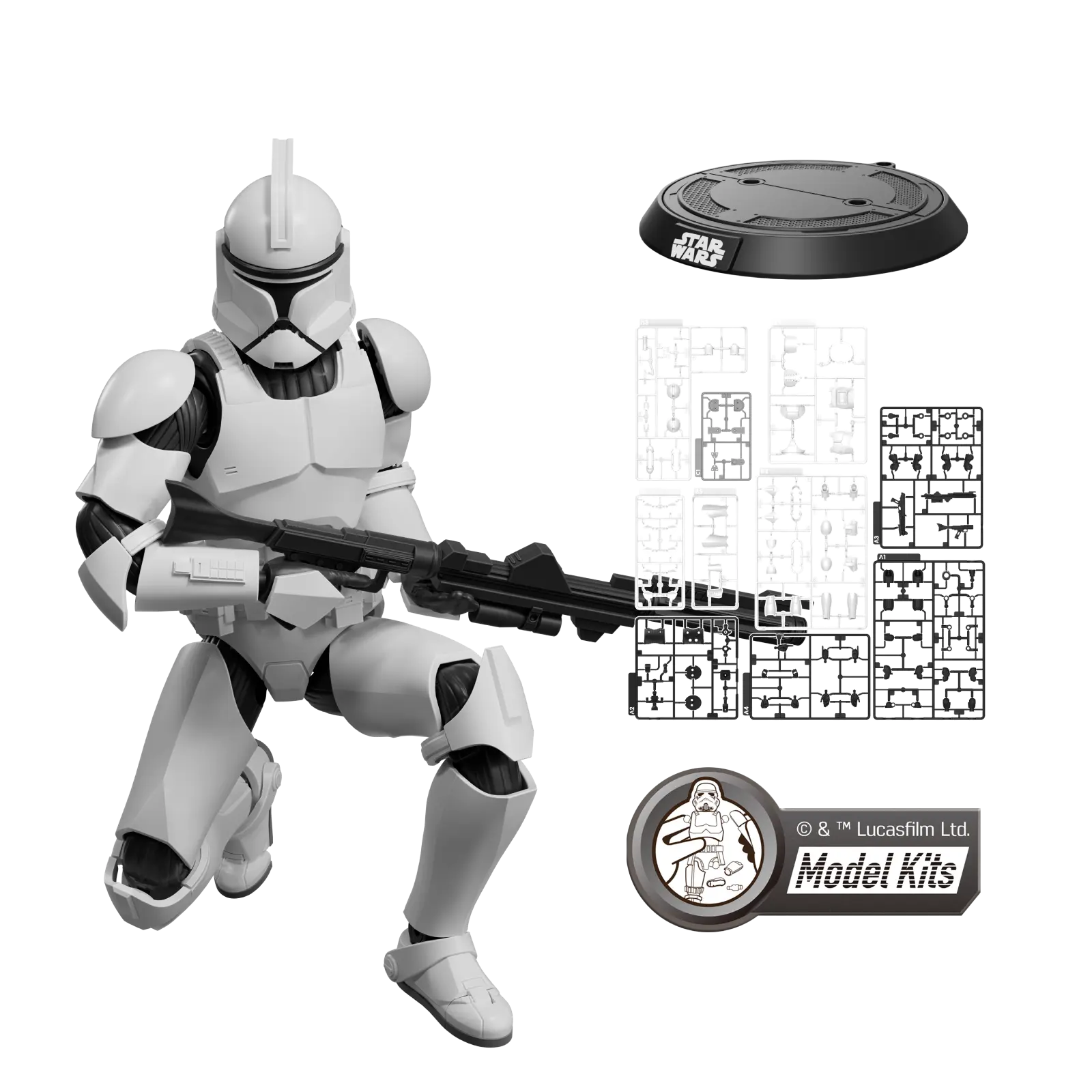 STAR WARS: ATTACK OF THE CLONES™ CHAMPION CLASS 07 CLONE TROOPER™ MODEL KITS | BLOKEES