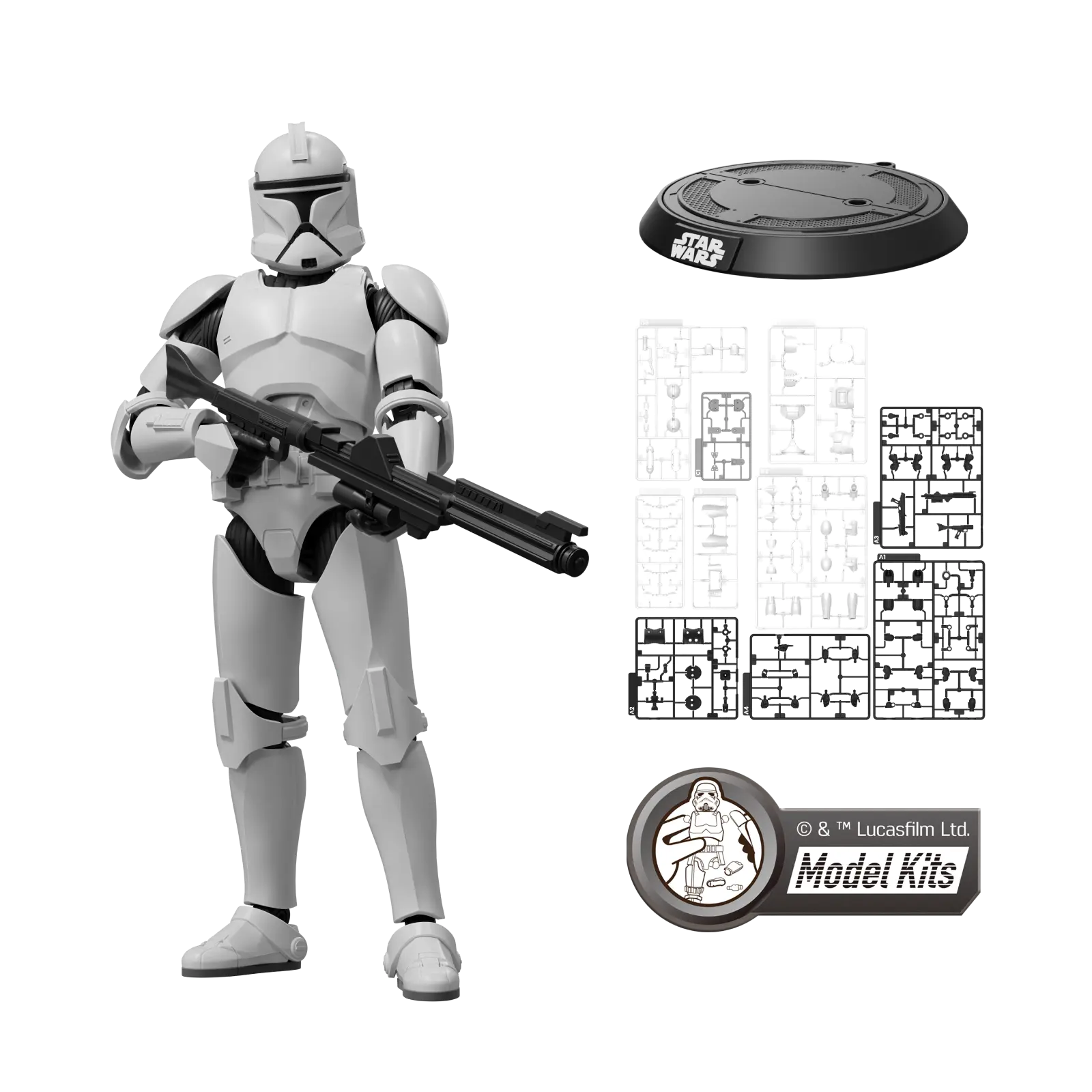STAR WARS: ATTACK OF THE CLONES™ CHAMPION CLASS 07 CLONE TROOPER™ MODEL KITS | BLOKEES